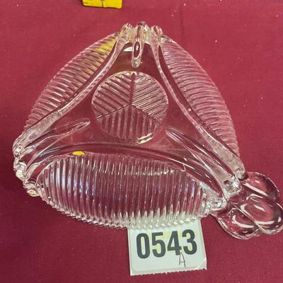Art deco triangle crystal glass