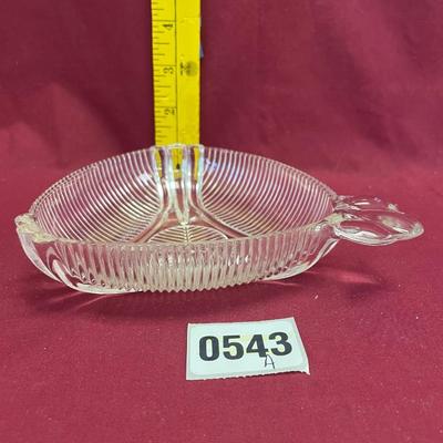 Art deco triangle crystal glass