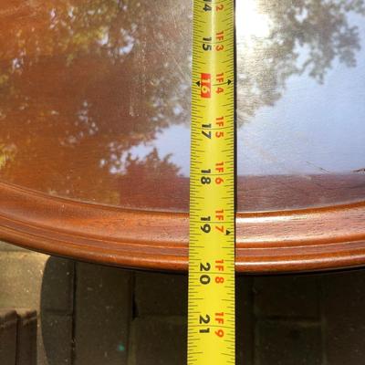 Antique Wooden Glass Top Oval Table (Feet Damaged) -Lot 245