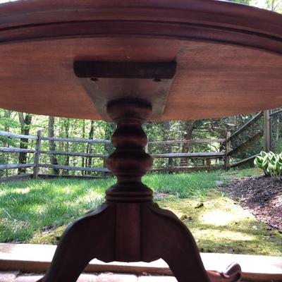 Antique Wooden Glass Top Oval Table (Feet Damaged) -Lot 245