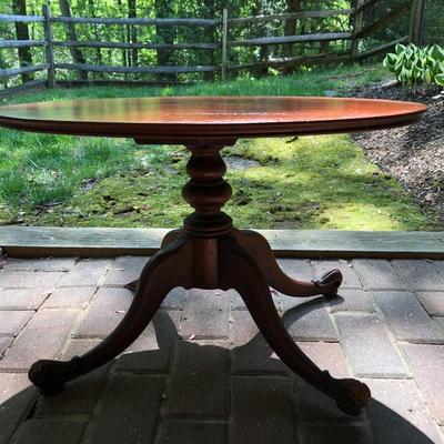 Antique Wooden Glass Top Oval Table (Feet Damaged) -Lot 245