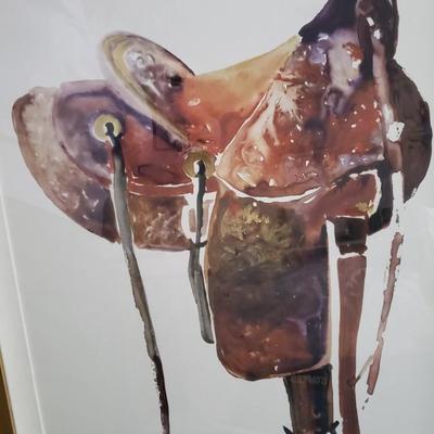 Framed print "Antique Saddle #3"
