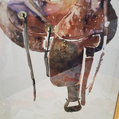 Framed print "Antique Saddle #3"