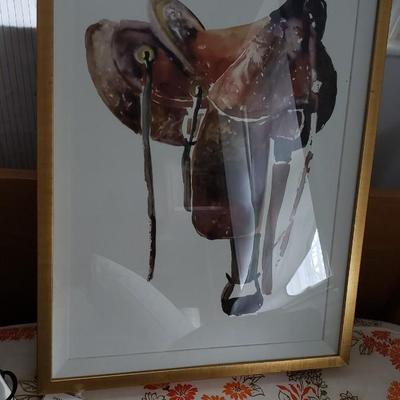 Framed print "Antique Saddle #3"
