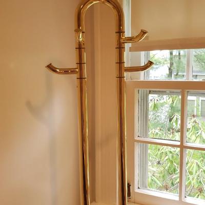 Tall brass towel rack 6' tall
