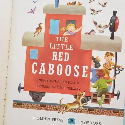 Large vintage "The Little Red Caboose" book