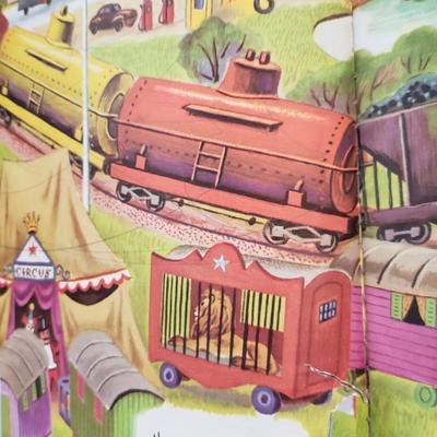 Large vintage "The Little Red Caboose" book