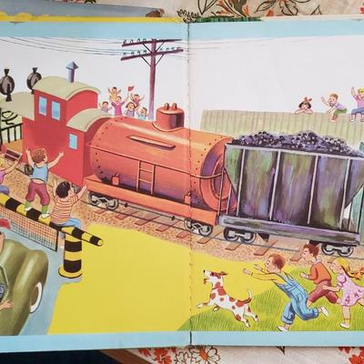 Large vintage "The Little Red Caboose" book