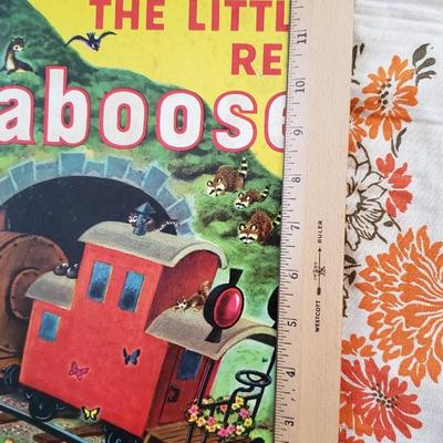 Large vintage "The Little Red Caboose" book