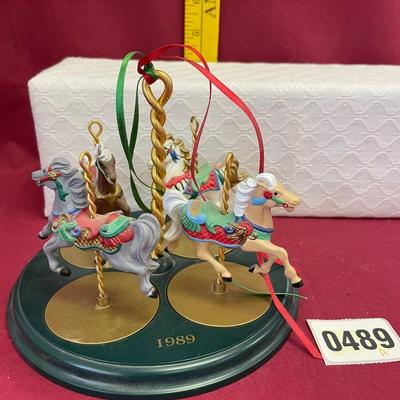 1989 Hallmark carousel & horses
