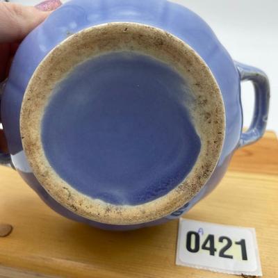2 handle, blue,sugar bowl w/ lid