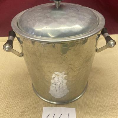 Vintage Hammered Aluminum Ice Bucket
