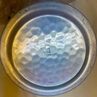 Vintage Hammered Aluminum Ice Bucket
