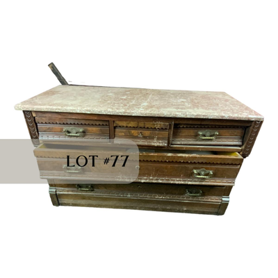 Lot 077 | Victorian Marble Top Dresser