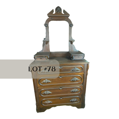 Lot 078 | Victorian Walnut Dresser