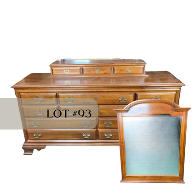 Lot 093 | Large Dresser with Mirror