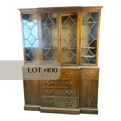 Lot 100 | Large Lattice-Front Cabinet