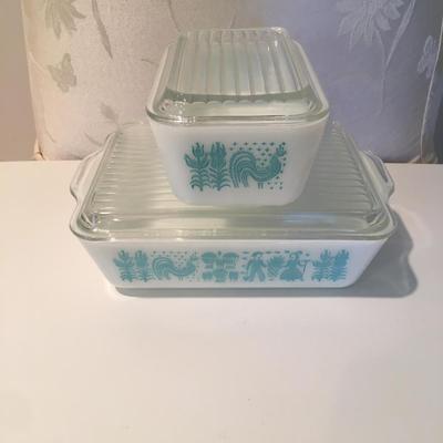 Pyrex Amish Butterprint casserole dishes