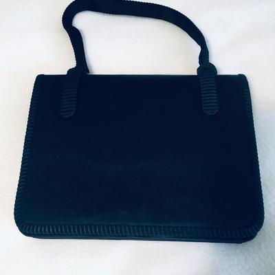 Vintage satin purse with short handle
