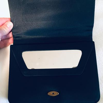 Vintage satin purse with short handle