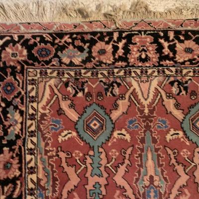 4 x 6 Fuchsia Wool Oriental Rug - Lot 144