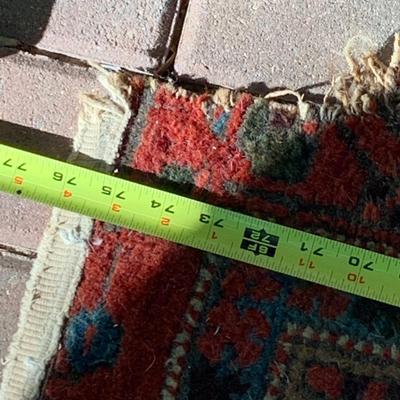 Antique Oriental Rug 76 x 39 - Lot 147