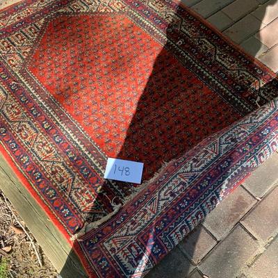 Early Wool Hand Made Iran Rug - Lot 148