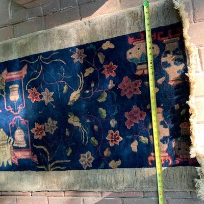 Early Asian Runner - Handmade Wool Rug - 113â€ x 32â€ Lot 154