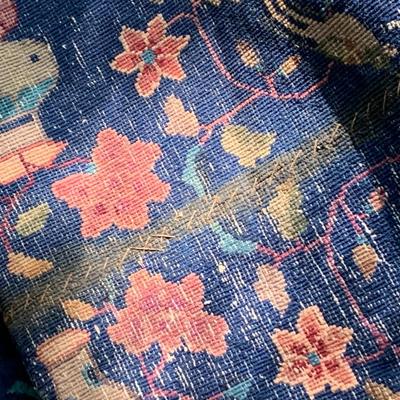 Early Asian Runner - Handmade Wool Rug - 113â€ x 32â€ Lot 154