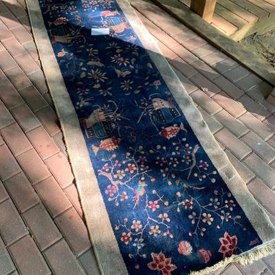 Early Chinese Wool Runner - 30" x 106â€ - Lot 156