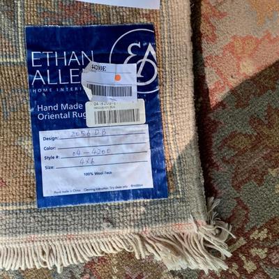 Ethan Allen New In Plastic Wool Rug - Amritsar Water Blue Khaki - Lot 157