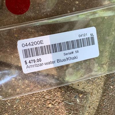 Ethan Allen New In Plastic Wool Rug - Amritsar Water Blue Khaki - Lot 157