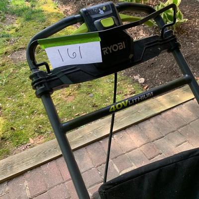 Ryobi 20â€ Self Propeled Lawn Mower - 40Vokt Lithium Battery - Lot 161