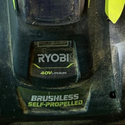 Ryobi 20â€ Self Propeled Lawn Mower - 40Vokt Lithium Battery - Lot 161