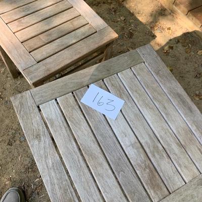 PAIR Teak Patio Tables