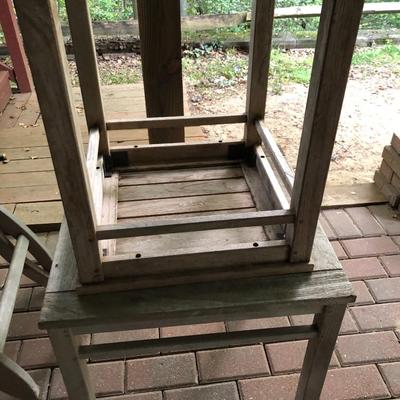 PAIR Teak Patio Tables