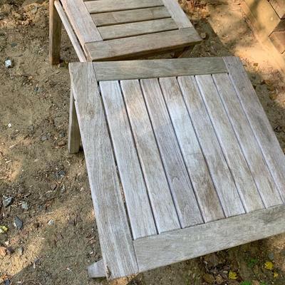 PAIR Teak Patio Tables