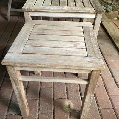 PAIR Teak Patio Tables
