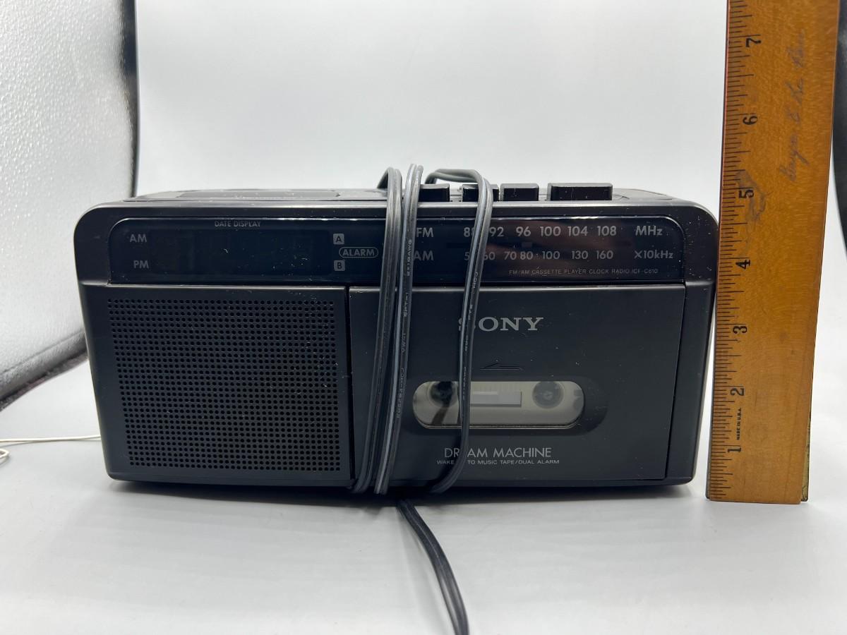Vintage Sony Dream Machine Dual Alarm Clock Radio Cassette Player