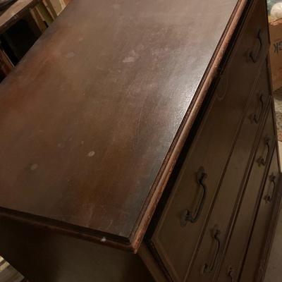 Antique Flip Down Writing Desk / Dresser - Lot 166