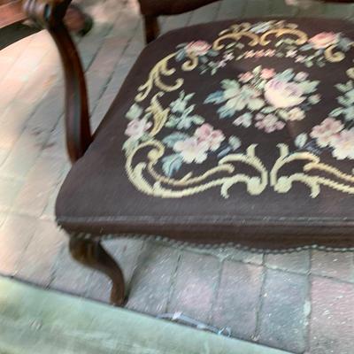 Antique Needlepoint Chair - Lot 167