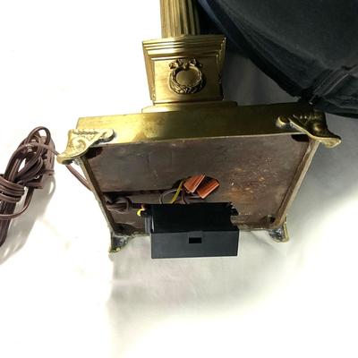 1335 Vintage Brass Corinthian Style Column Lamp