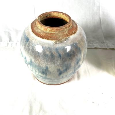 1336 Vintage Chinese Glazed Signed Ginger Jar & Westcontree Candy Ware Pottery Vase
