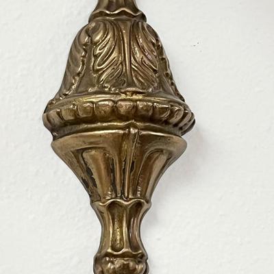 Pair ~ Solid Brass 5 Candelabra Wall Sconces