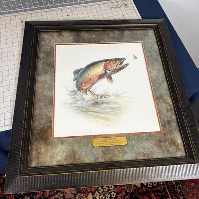 Clark Bronson Brook Trout Signed 