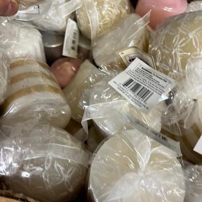 Box full of White, 3" Candles 