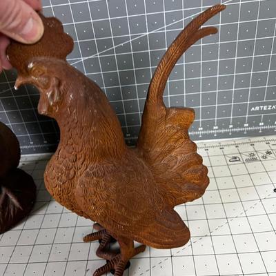 Chickens; Ceramic and Metal 