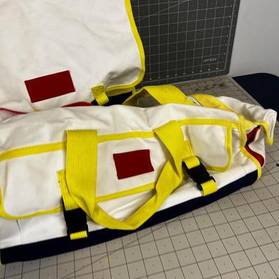 VINTAGE 1970's Canvas Bag Brief Case and Gym Bag NEW 