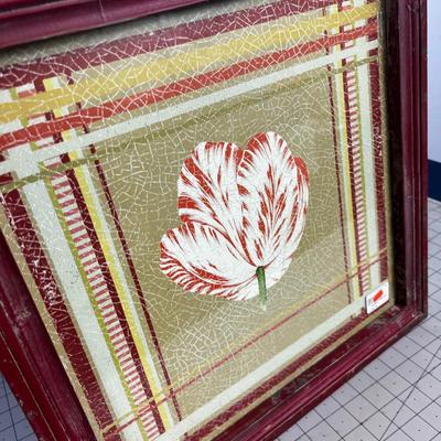 2 Framed Tulip Pictures, Reds