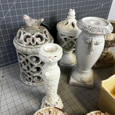 Home DÃ©cor; Planter, Candle Sticks, Jars